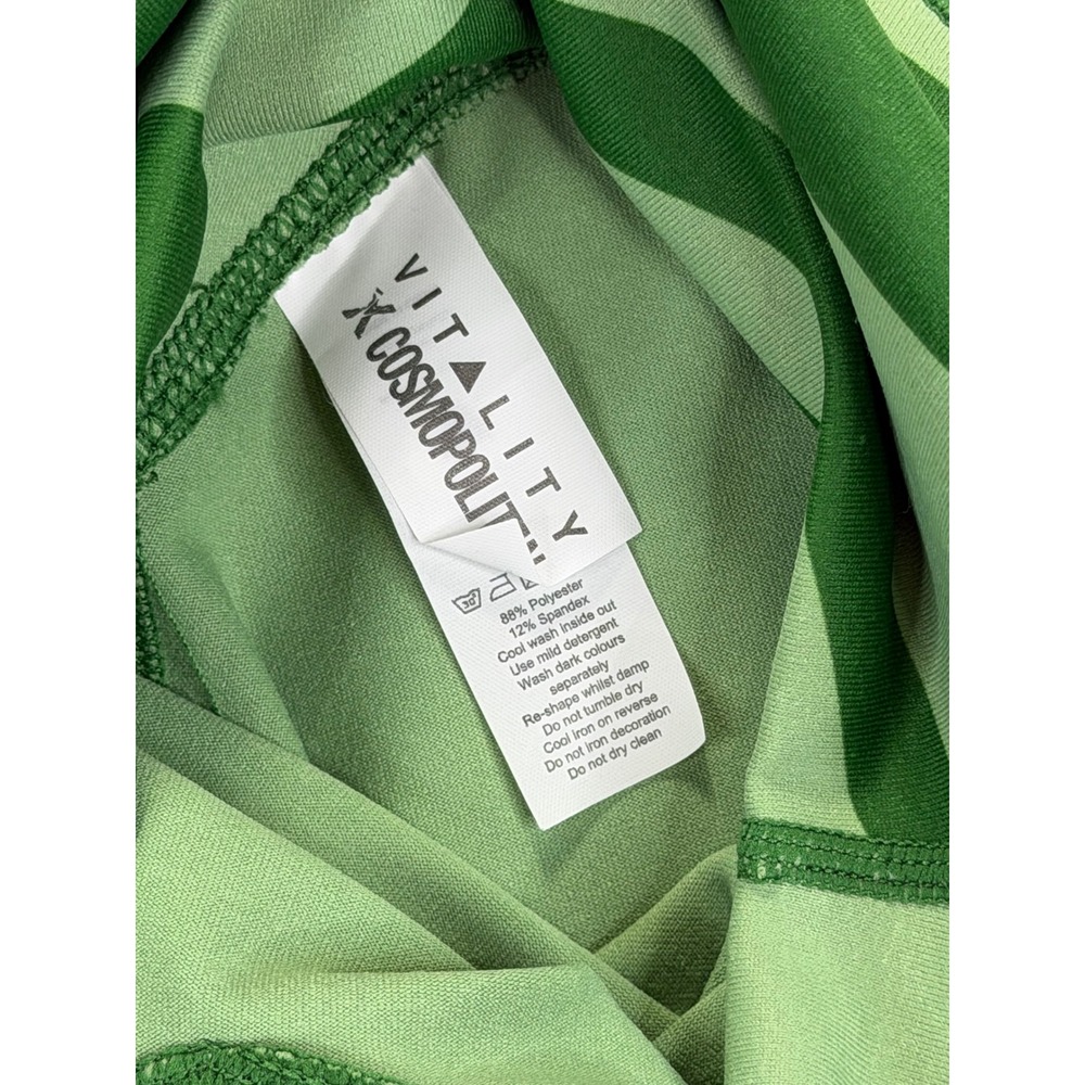 Vitality x Cosmopolitan Green Swirl Psychedelic High Waisted Leggings‎ XS Womens - Picture 2 of 8